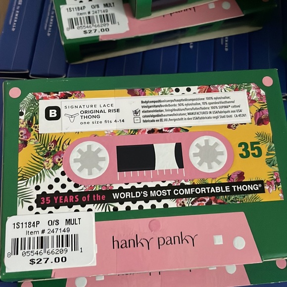 Hanky Panky original rise mixed tape thong 2010’s limited edition 5 Pairs NIB - Picture 3 of 7